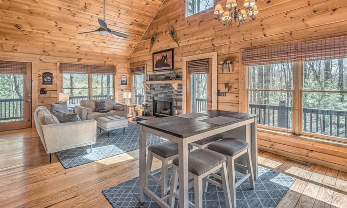 Mineral Bluff Cabin | Copper Ridge Hideaway - Dog Friendly | Pac Man Arcade Game | Hot Tub