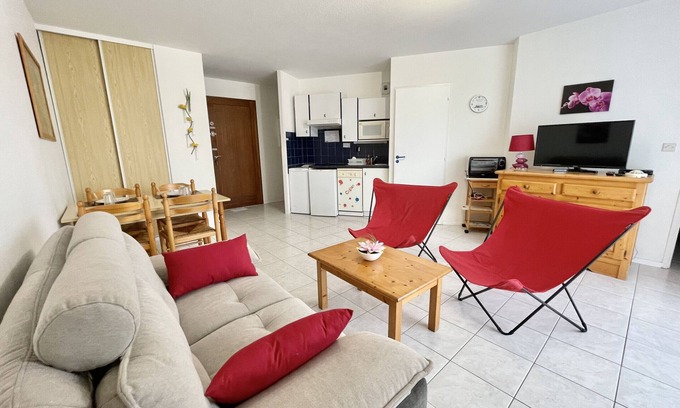 Biscarrosse Plage Apartment | Coquet T2 Cabine dans résidence au calme (062)
