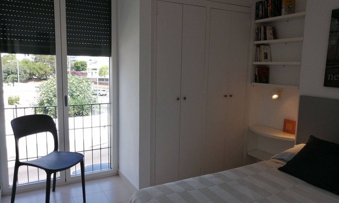 Sitges Town Center Apartment | Cosy, air-conditioned,ideal for couples, near beaches&center +parking+wifi+satel