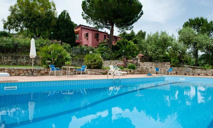 Collesano Villa | Cosy apartment in villa with WIFI, pool, A/C, TV, patio, panoramic view, parking, close to Cefalù