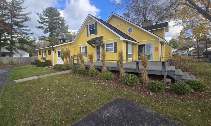 Indian River House | Cottage on the canal to Burt Lake with large patio and space for boat