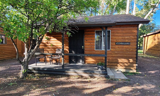 Pinetop-Lakeside Cabin | Cottonwoods Cabin at Lazy Oaks Resort- Lake View!