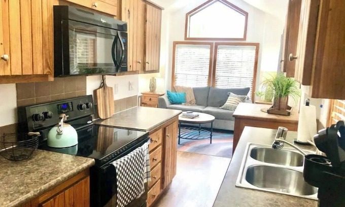 Austin Cabin | Coyote cabin in 2 acre boutique tiny home resort with pool!