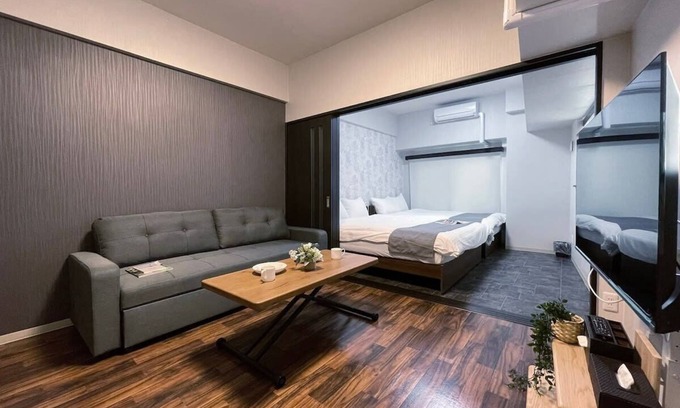 Hiroshima City Centre Apartment | Cozy 1BR near Hondori Shopping Arcade, Room wifi