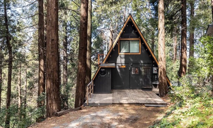 Crestline Cabin | Cozy A-Frame High in The Tree Tops