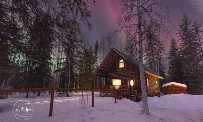 Fairbanks Cabin | Cozy Alaskan themed cabin suitable for families or couples! King size bed, w/d