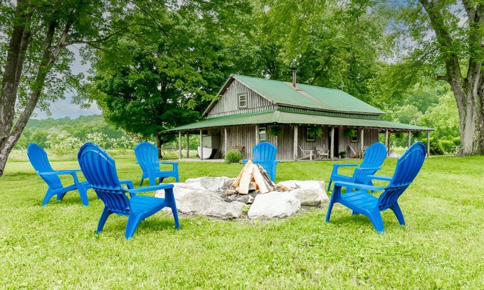 Taylorsville Cabin | Cozy Bourbon Country Cabin with HOT TUB and Fire Pit on Brashears Creek