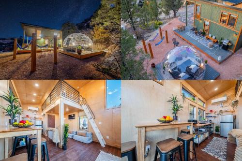 Glendale House | Cozy Cabin and Stargazing Dome Bedroom Deck BBQ Hammocks