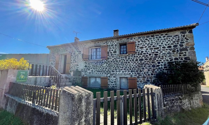 Saint-Haon Cottage | Cozy Cottage with Fireplace, Terrace, and Baby Equipment near Village, Lake, and Cliffs