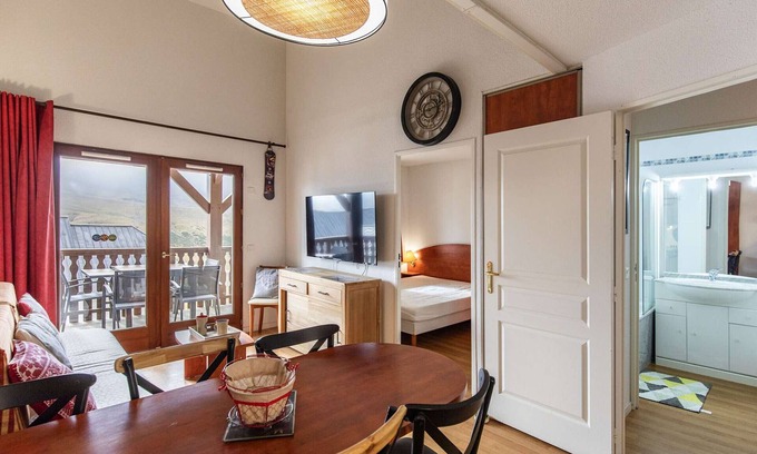 La Mongie Apartment | Cozy Duplex for 7 with Parking, Indoor Pool, and Fitness Room