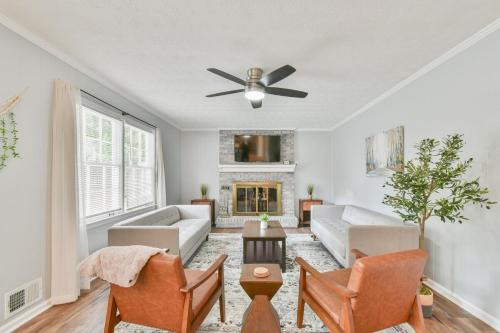 Lawrenceville House | Cozy Home with Arcade, Ping Pong & Fenced Backyard