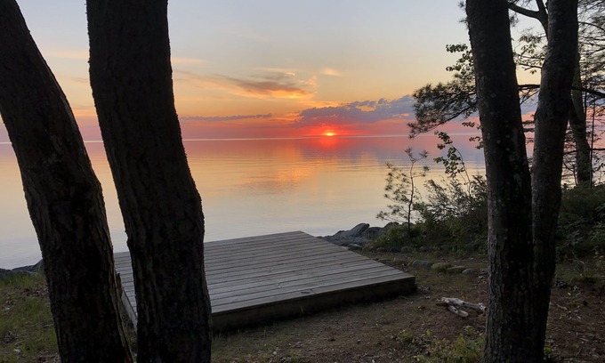 Cheboygan Cabin | Cozy Lake Huron A-Frame- Autumn Magic by the Water—Cozy Up with Stunning Fall Colors!