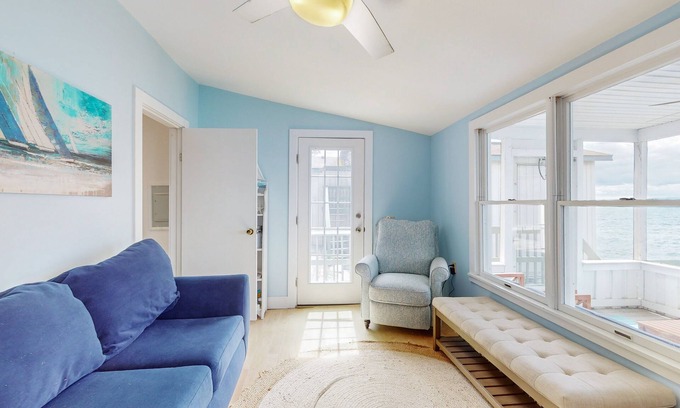 Town of Ledyard House | Cozy lakeside escape with screened porch, deck, & AC