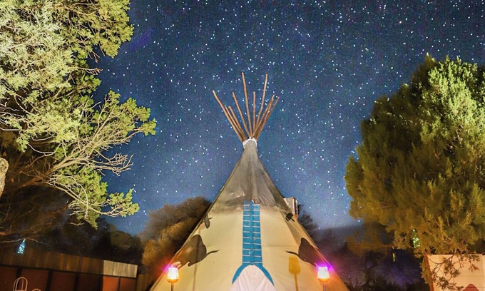 Nogal RV Rental | Cozy Toro Tipi Unique Glamping Experience at El Mistico Ranch