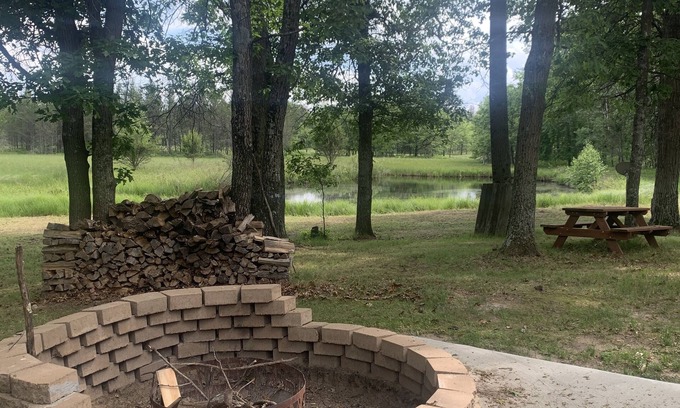 New Lisbon Cabin | Cozy two bedroom cabin with indoor fireplace