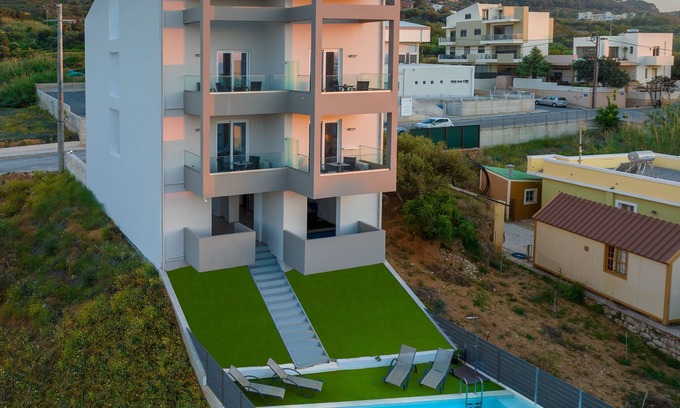 Rethymno Apartment | Creta Sun, Mezzanine 204 Sea view