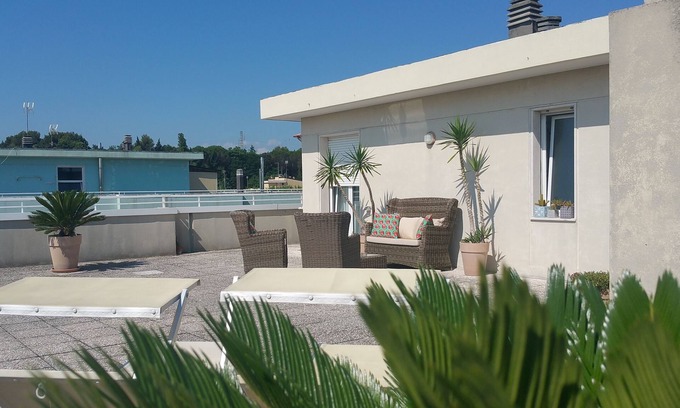 Misano Adriatico Apartment | Cristina’s flat, a cozy attic with roof garden next to the beach