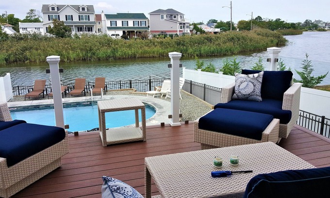 Point Pleasant Beach House | Custom Lakefront Beach House with HEATED POOL!