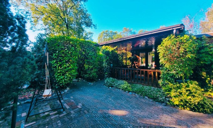 Hattemerbroek Ski Chalet | "De Jungle" Chalet met veranda op IJsselheide Hattemerbroek Veluwe