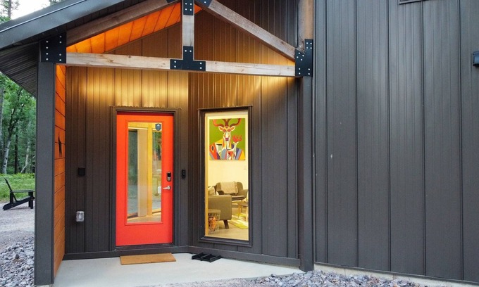 Wisconsin Dells Cabin | Deer Cabin @ Orange Tractor Retreat: a new, 3BR modern cabin on 40 private acres