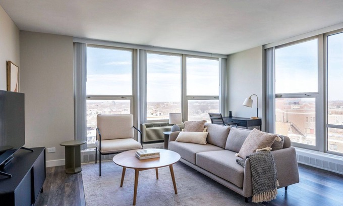 Edgewater Apartment | Deluxe Edgewater 1BR w/Gym, Deck & Lounge, nr L, by Blueground