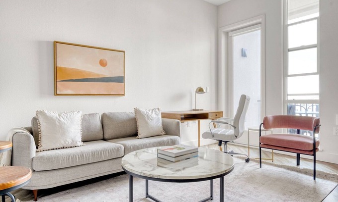 Centennial Apartment | Deluxe Redwood City 1BR w/Gym & W/D, walk to Caltrain, by Blueground