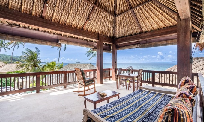Candi Dasa Apartment | Deluxe Room with Balcony and Ocean View | The Village of Angels Resort