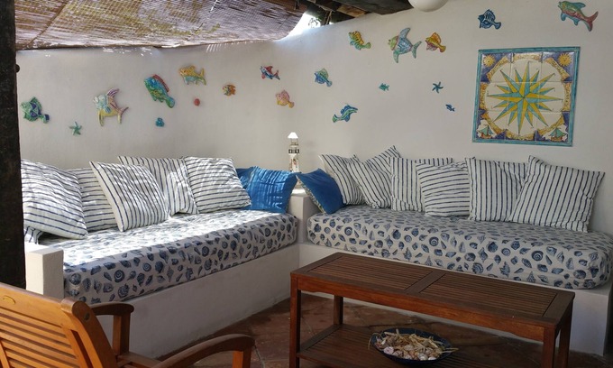 San Felice Circeo Villa | DEPENDANCE IN A PRIVATE VILLA WITH SEA VIEWS WITH OUTSIDE GREEN AREA IN A PRIVATE VILLA