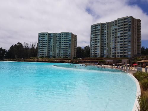 El Tabo Apartment | Depto con piscina y laguna artificial en Las cruces