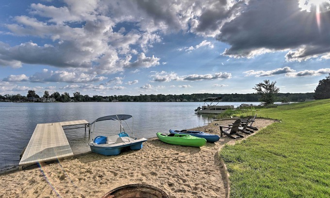 Linden House | Dock & Beach: Linden Lakefront Home: 30-Night Min