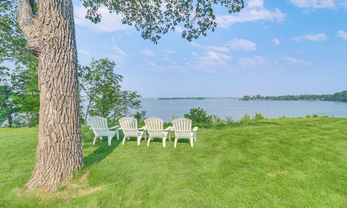 Ashby House | Dock & Furnished Patio: Minnesota Lake House