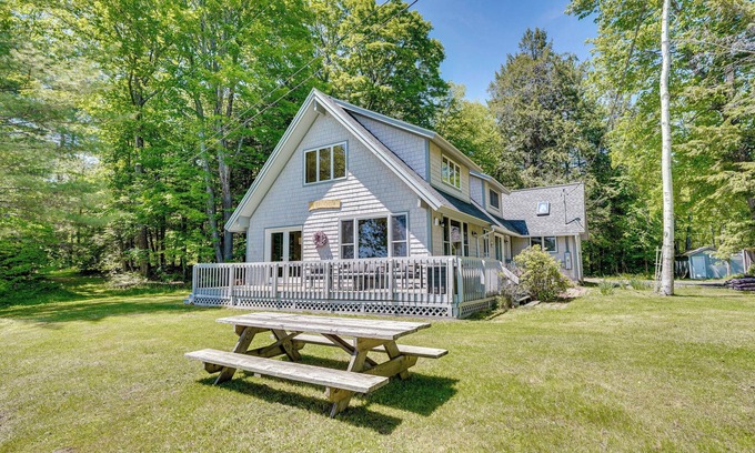 Winthrop House | Dock + Kayaks: Annabessacook Lake Retreat!