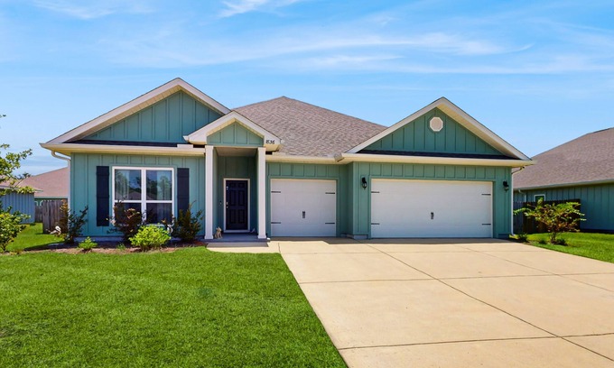Foley House | Dog-friendly house with in-ground pool, outdoor patio, and corn hole