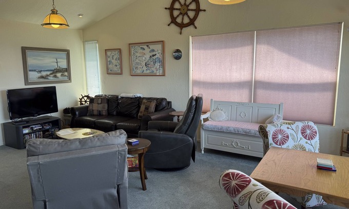 Shelter Cove House | Dog-friendly ocean-view home with gas grill - walk to beach or golf course