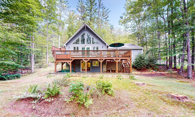 Birchview by the Saco House | Dog-friendly, waterfront home on the Saco River with private hot tub & fireplace