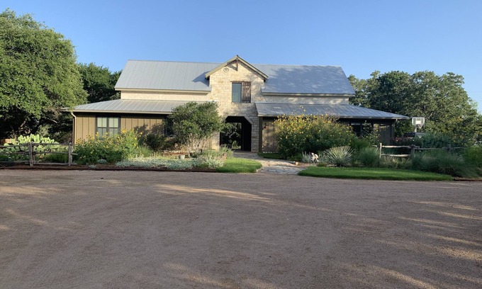 Kendall County House | Dog-Trot Home on secluded acreage with pool and game room.