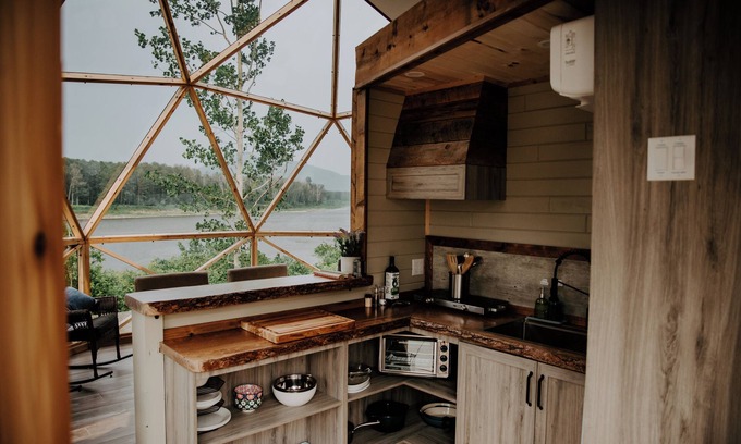 Listuguj Mi'gmaq First Nation Ski Chalet | Dome 5 Exquisite Waterfront Retreat, Just Minutes from Sugarloaf Provincial Park