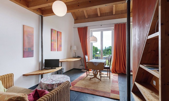 Radolfzell am Bodensee Apartment | Double Room 1 with Lake View, Balcony and Wi-Fi