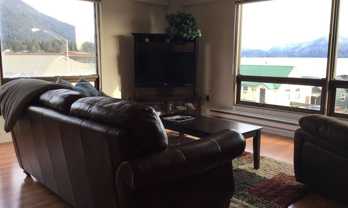 Sitka Apartment | Downtown Apt 6 w/ Panoramic Ocean & Mountain Views