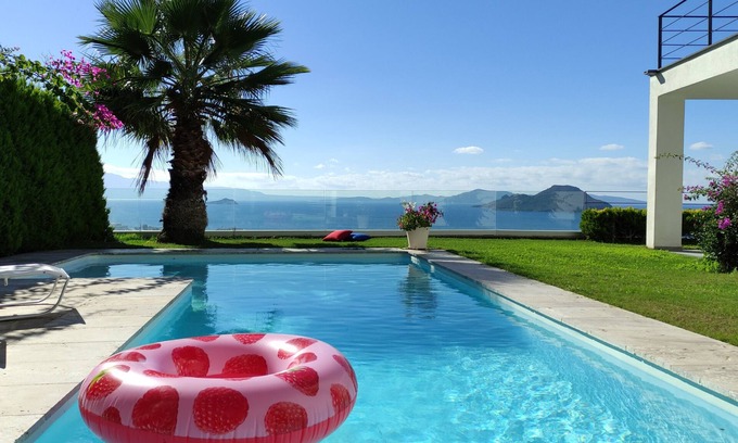 Kadıkale Villa | Dream house with fantastic panoramic ocean view and private pool, year-round