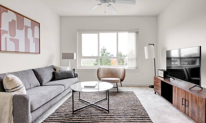 West Bellevue Apartment | Dreamy Downtown Bellevue 2BR w/W/D & Storage, near Shops, by Blueground