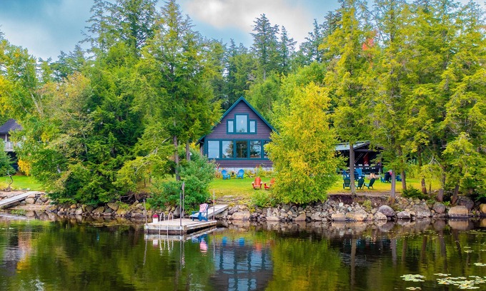 Tupper Lake House | DREAMY Lake Simond Waterfront Home