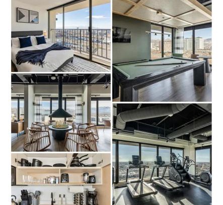 Downtown Salt Lake City Apartment | DT Studio Gym Pool Table 8th Floor Parking