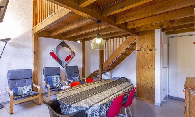 Bareges Apartment | Duplex T2 Cabin 45m², 6 ppl, ski, parking, washing machine, dishwasher