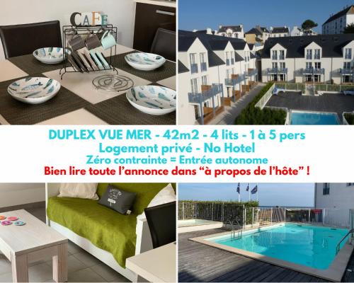 Audierne Apartment | DUPLEX VUE MER - Plage à 100m- 4 lits - Parking sous sol