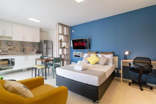 Campo Belo Apartment | Easy Star - Studio encantador ao lado Aero - LJ01H
