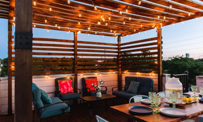 Foster Heights House | Eclectic Austin Oasis| Rooftop Decks, Downtown Views