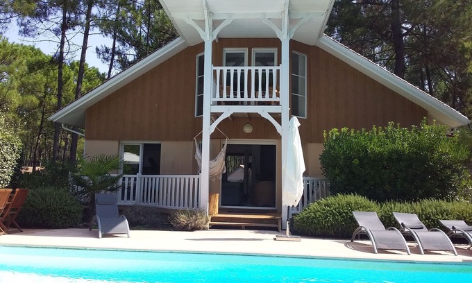 Lacanau-Ocean Villa | Eden Club 11, Renovated luxury villa, private heated pool and wifi