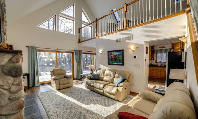 Edmore House | Edmore Escape: Cozy Cabin Retreat w/Fireplace!