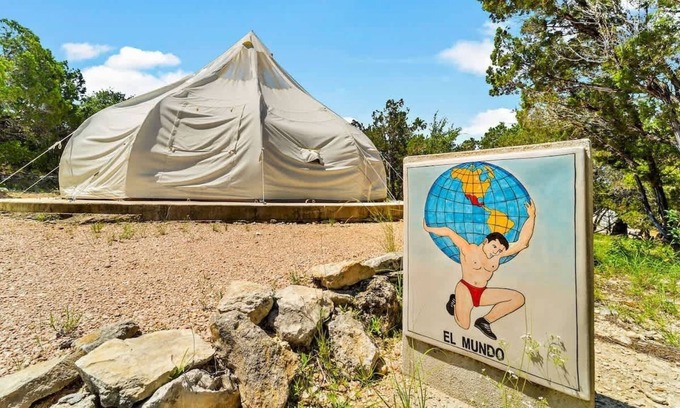 Dripping Springs RV Rental | El Mundo | Tipi Retreat + Shared Pool Access